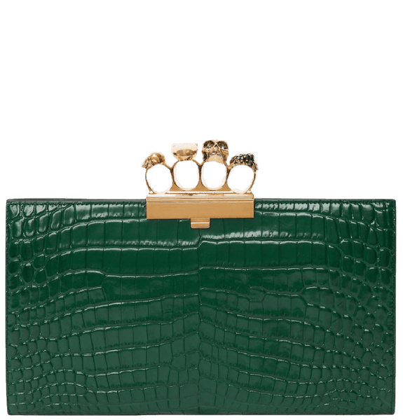  Túi Nữ Alexander McQueen Jewelled Flat 'Emerald' 