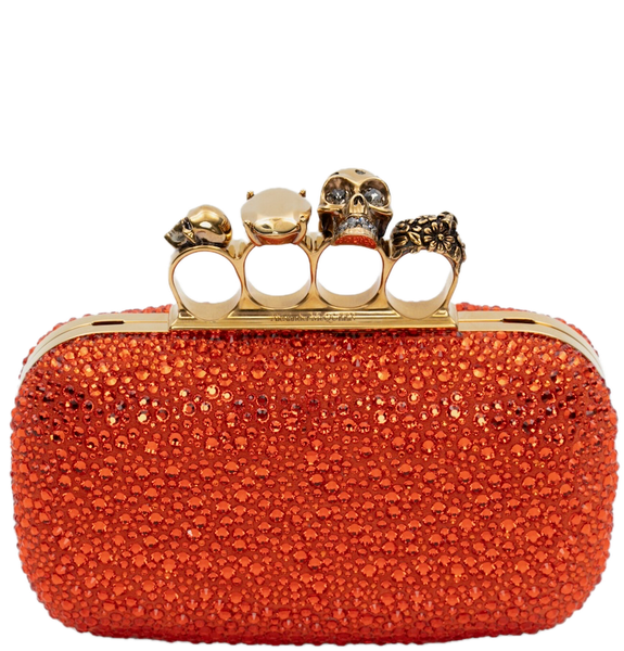  Túi Nữ Alexander McQueen Knuckle Clutch 'Orange' 