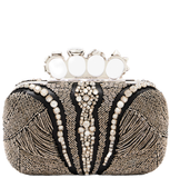  Túi Nữ Alexander McQueen Knuckle Clutch 'Silver' 