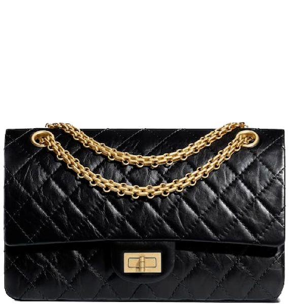  Túi Nữ Chanel Aged Calfskin Gold Tone Metal 'Black' 