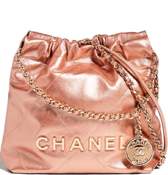  Túi Nữ Chanel Metallic Calfskin Pink Gold Tone Metal 'Copper' 