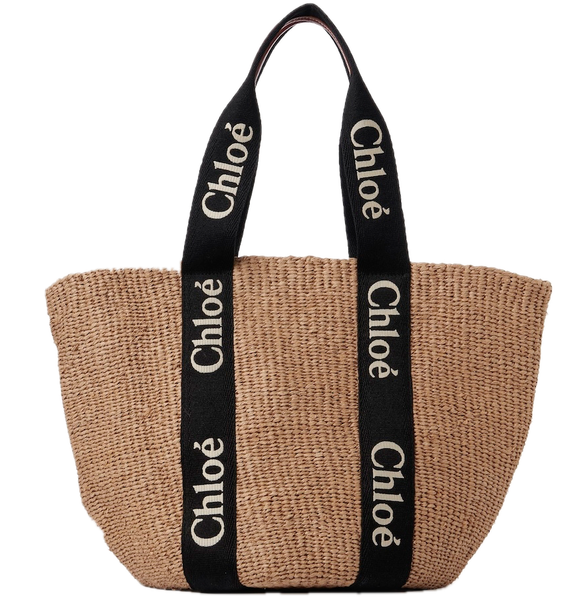  Túi Nữ Chloe Large Woody Tote Bag 'Black & Beige' 