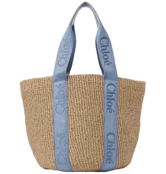  Túi Nữ Chloe Large Woody Tote Bag 'Washed Blue' 