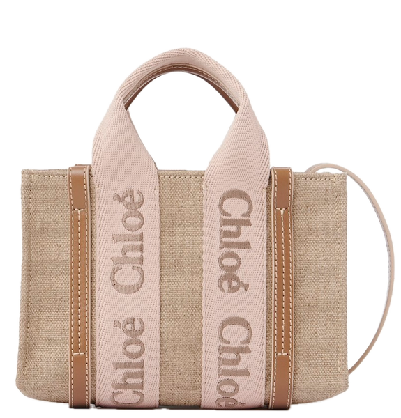  Túi Nữ Chloe Mini Woody Tote Bag 'Blushy Beige' 