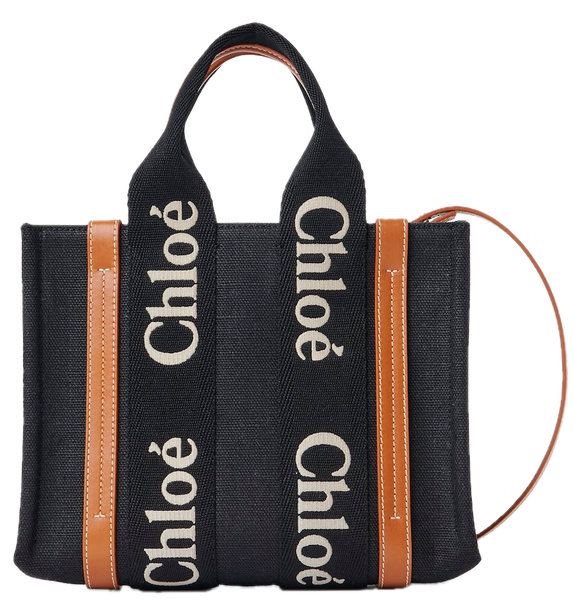  Túi Nữ Chloe Small Woody Tote Bag 'Black & Beige' 