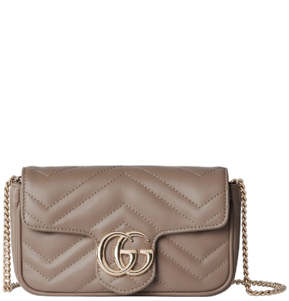  Túi Nữ Gucci GG Marmont Super Mini Bag 'Taupe' 