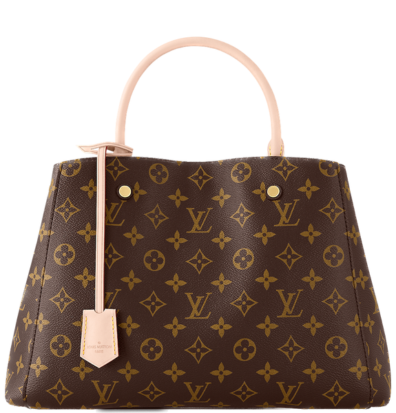  Túi Nữ Louis Vuitton Montaigne MM Monogram Coated Canvas 'Brown' 