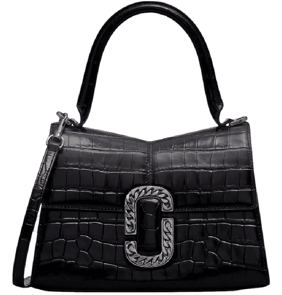  Túi Nữ Marc Jacobs Croc-embossed St. Marc Top Handle 'Black' 