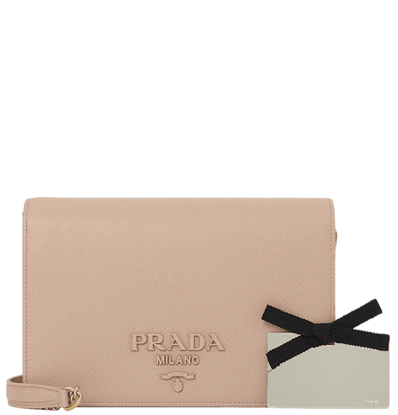  Túi Nữ Prada Saffiano Lux Mini 'Pink Beige' 