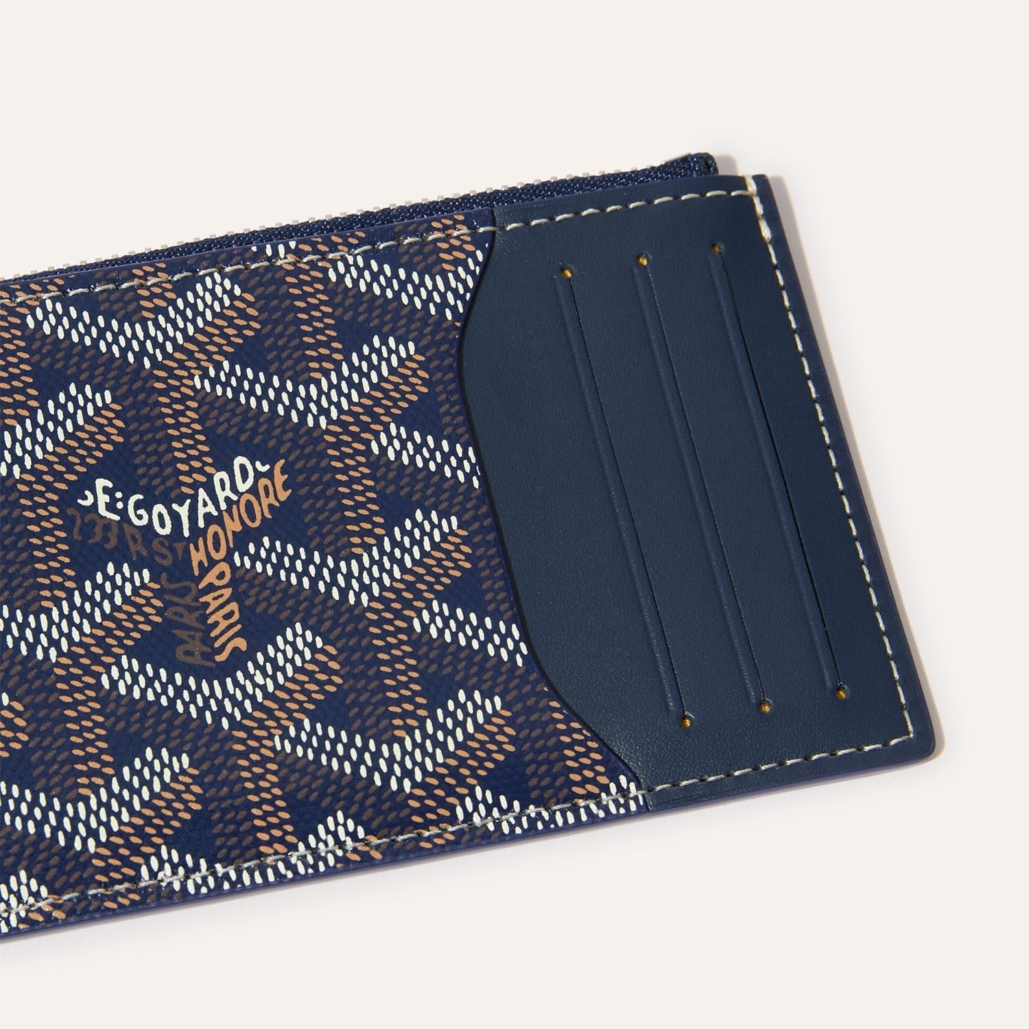 Ví Goyard Bourbon Zipped Card Holder 'Navy' 