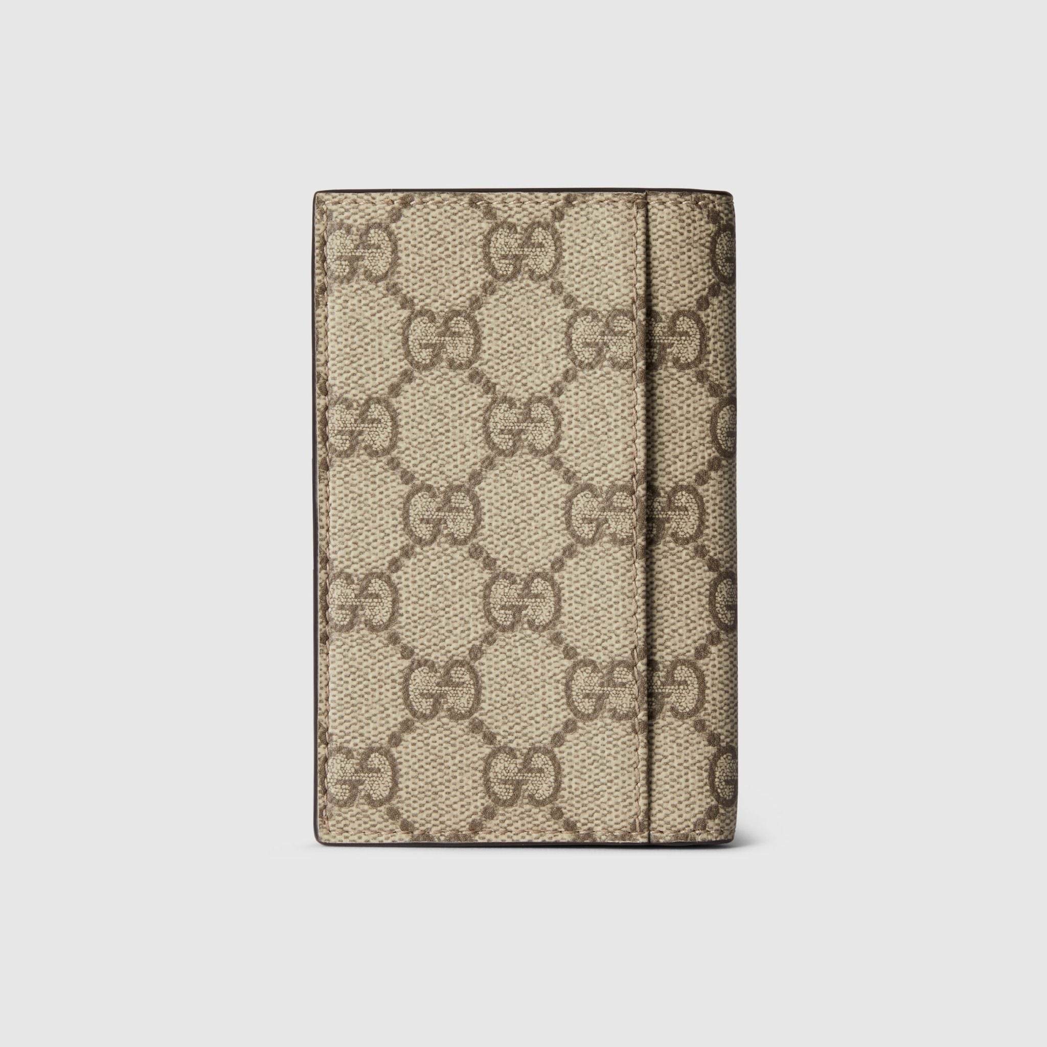  Ví Gucci GG Emblem Bi-fold Card Case 'Beige' 