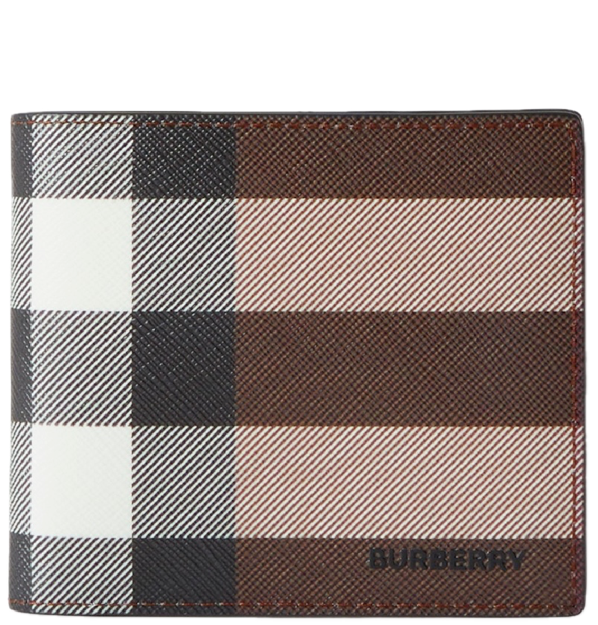  Ví Nam Burberry Check and Leather Bifold Wallet 'Brown' 