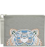  Ví Nam Kenzo Tiger Large Common Clutch 'Gray' 