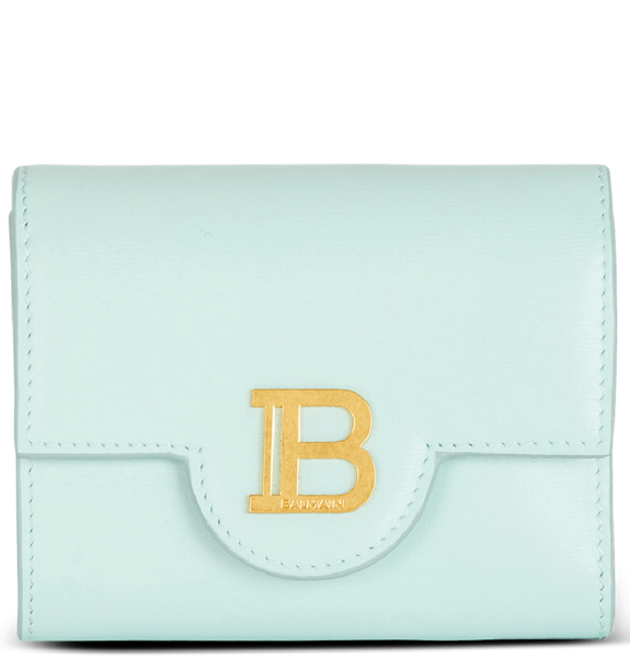  Ví Nữ Balmain Calfskin B-Buzz Trifold Wallet 'Blue' 