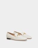  Giày Nữ Bally Emblem Loafers 'Bone' 