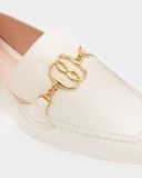  Giày Nữ Bally Emblem Loafers 'Bone' 