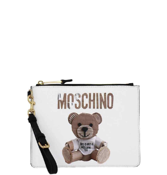  Túi Nữ Moschino Teddy Bear Clutch Bag 'White' 