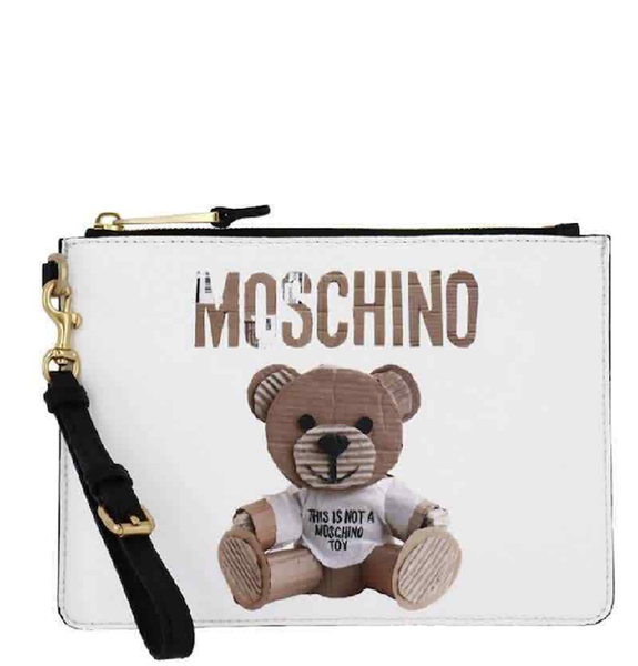  Túi Nữ Moschino Teddy Bear Clutch Bag 'White' 