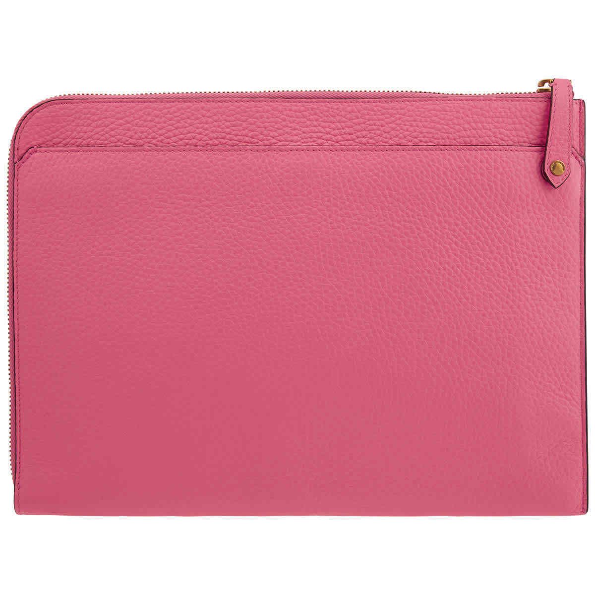 Túi Nữ Burberry Embossed Leather Document Case 'Neon Pink' 4068845 – LUXITY