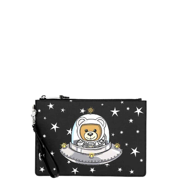  Túi Nữ Moschino Ladies Studded Logo Teddy Clutch 'Black' 