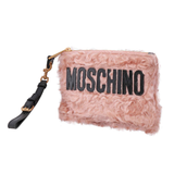  Túi Nữ Moschino Fur Logo Clutch Bag 'Pink' 