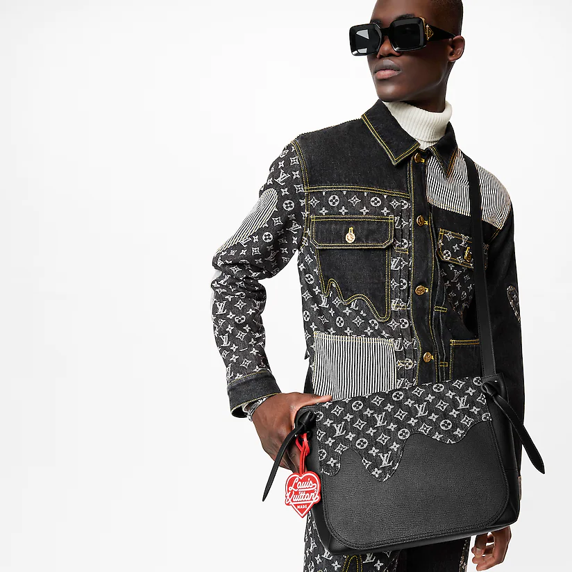  Túi Nam Louis Vuitton Besace Tokyo 'Black Monogram Denim' 