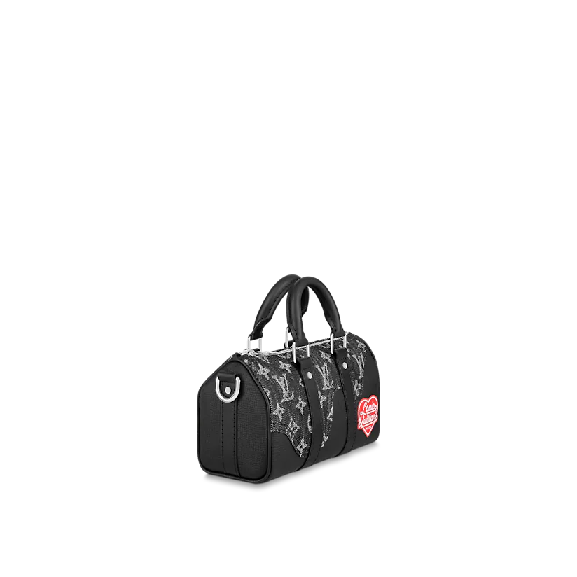  Túi Nam Louis Vuitton Keepall XS 'Black Monogram Denim' 