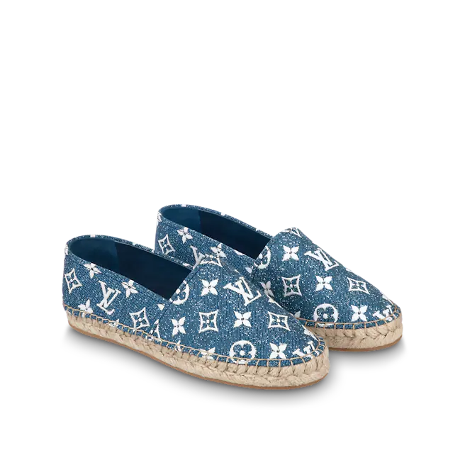  Giày Nữ Louis Vuitton Starboard Flat Espadrilles 'Navy Blue' 