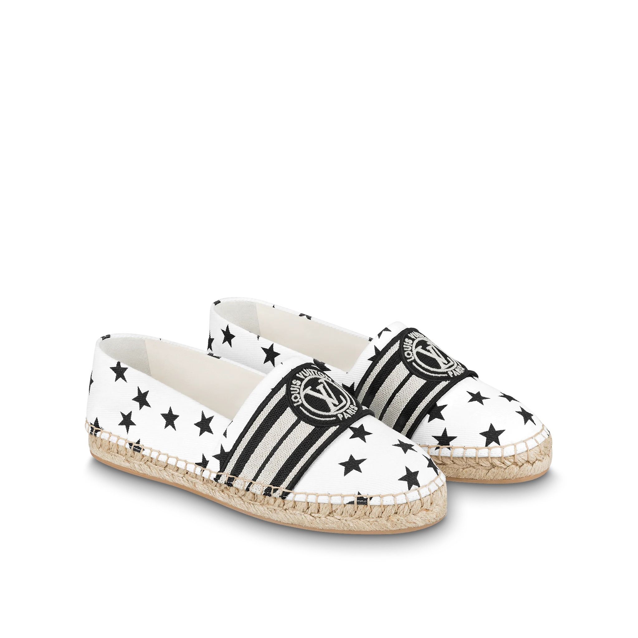 Giày Nữ Louis Vuitton Starboard Flat Espadrilles 'Black White' 1AAD7Z –  LUXITY