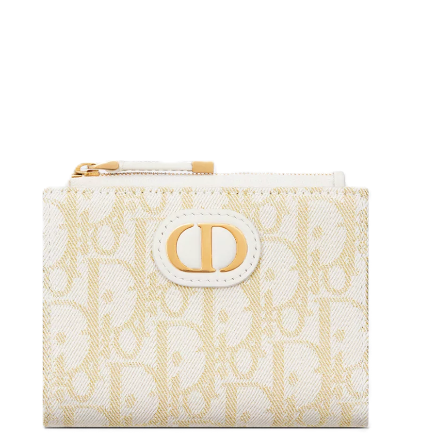  Ví Nữ Dior 30 Montaigne Dahlia 'White Beige' 