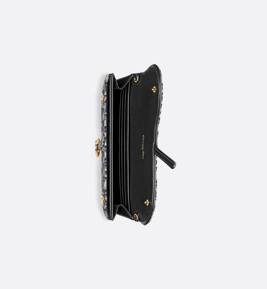  Túi Nữ Dior Small Saddle Pouch Chain 'Blue Dior' 
