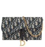  Túi Nữ Dior Small Saddle Pouch Chain 'Blue Dior' 