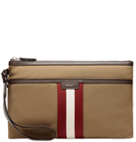  Túi Bally Code Pouch In Nylon 'Camel' 