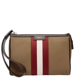  Túi Bally Code Pouch In Nylon 'Camel' 