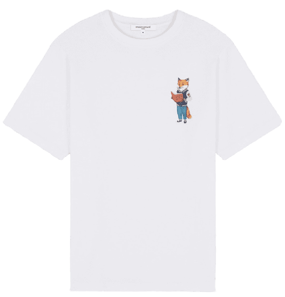  Áo Maison Kitsune X Le Bon Marche Reading Fox 'White' 