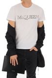  Áo Nam Alexander McQueen Embroidered Cotton Tee 'White' 