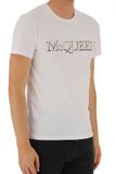  Áo Nam Alexander McQueen Embroidered Cotton Tee 'White' 