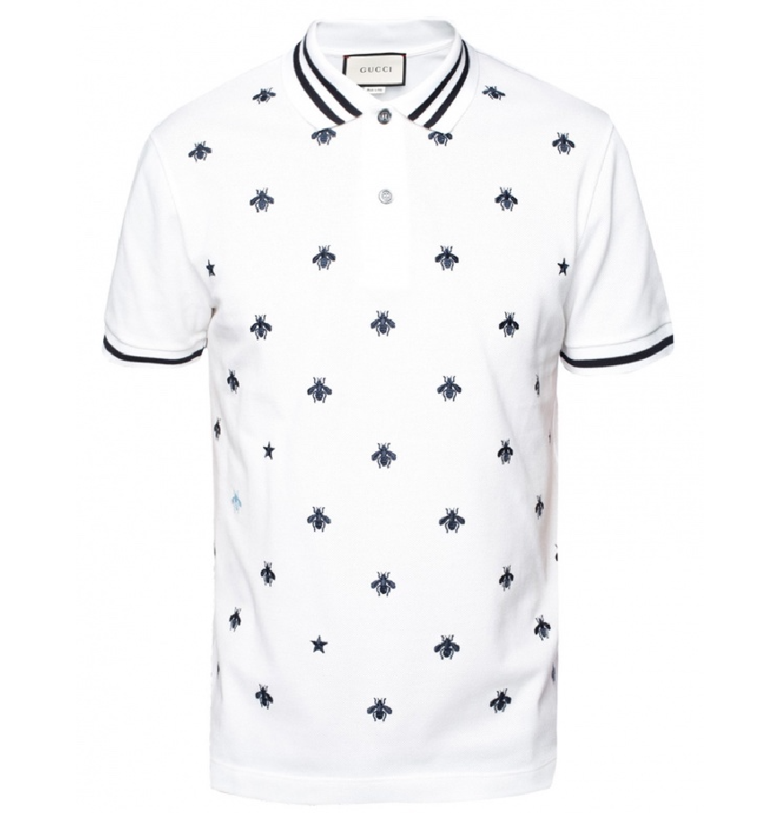 Cotton polo with top bees and stars