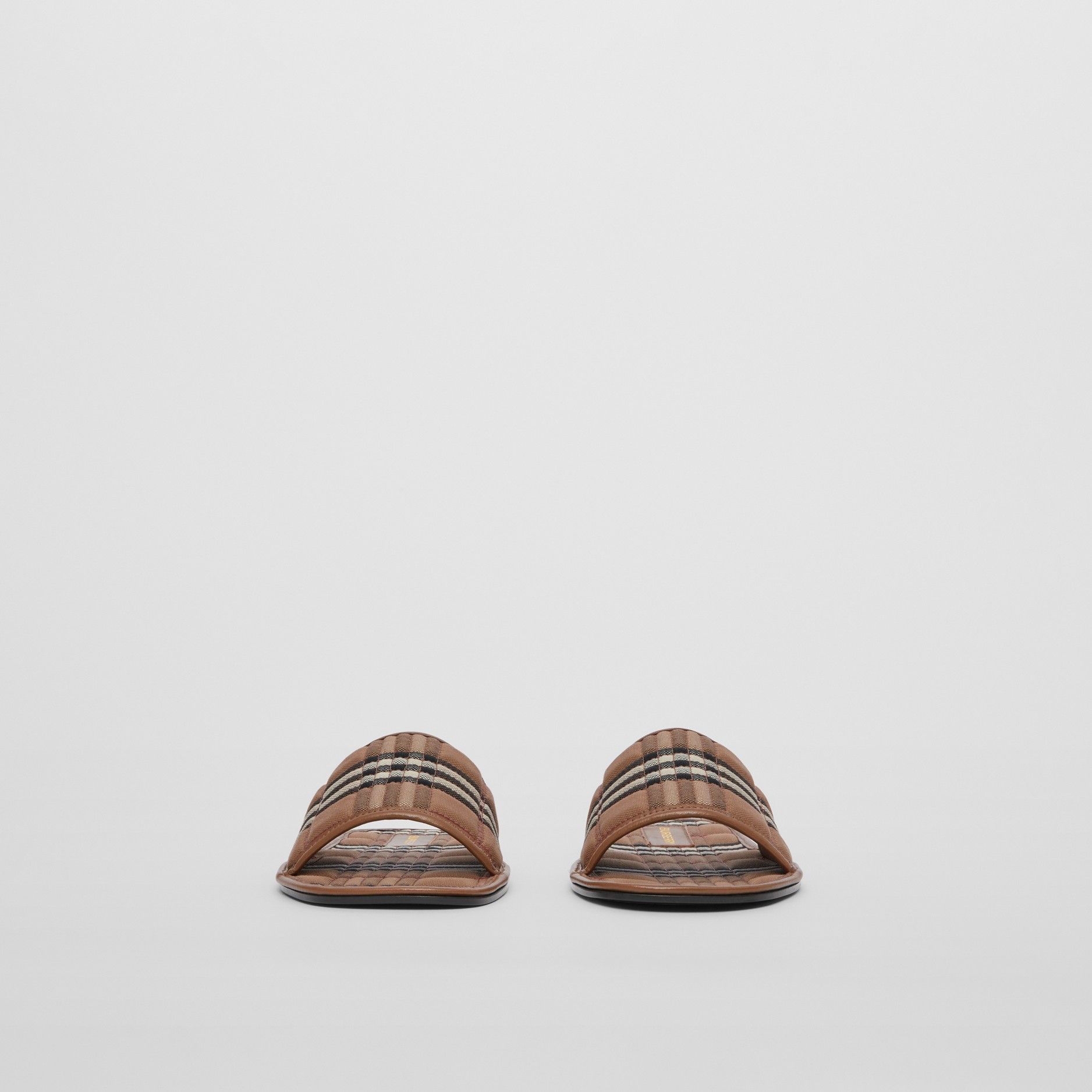 Dép Nữ Burberry Check Quilted Cotton Slides 'Birch Brown' 80592251 – LUXITY