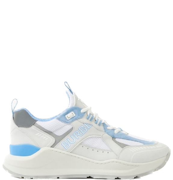  Giày Nam Burberry Leather Suede Mesh Sneakers 'Pale Blue' 