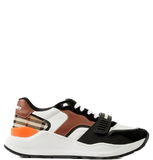  Giày Nam Burberry Leather Suede Vintage Check Sneakers 'Black Archive Beige' 