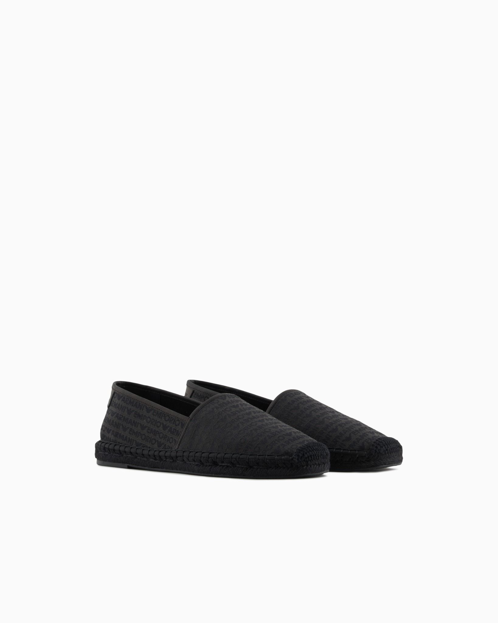  Giày Nam Emporio Armani Jacquard Espadrilles 'Black' 