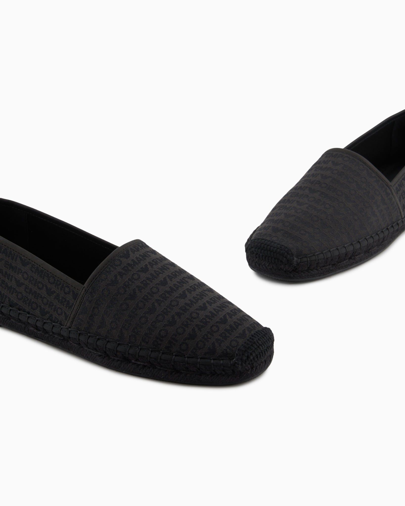  Giày Nam Emporio Armani Jacquard Espadrilles 'Black' 