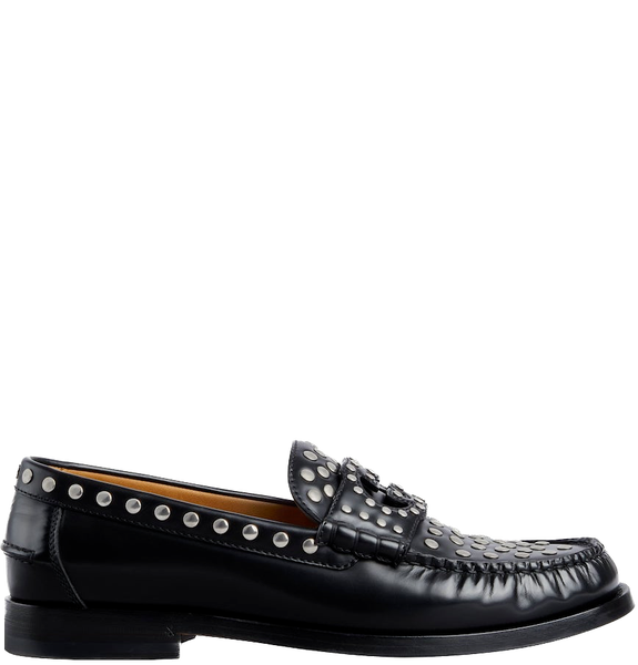  Giày Nam Gucci Interlocking G Loafer With Studs 'Black' 
