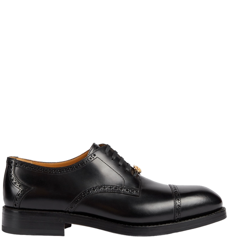 Giày Nam Gucci Lace-up With Brogue Details 'Black' 750310-0GQ00