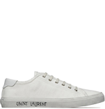  Giày Nam Saint Laurent Malibu Sneakers In Smooth Leather 'Optic White' 