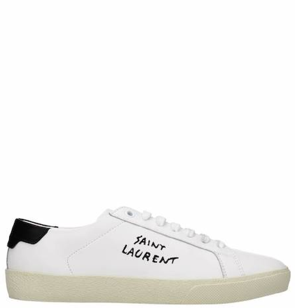  Giày Nam Saint Laurent Court Classic Sl/06 Embroidered In Leather 'Optic White' 