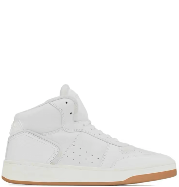  Giày Nam Saint Laurent SL/80 Mid-top In Smooth Grained Leather 'Vintage White' 