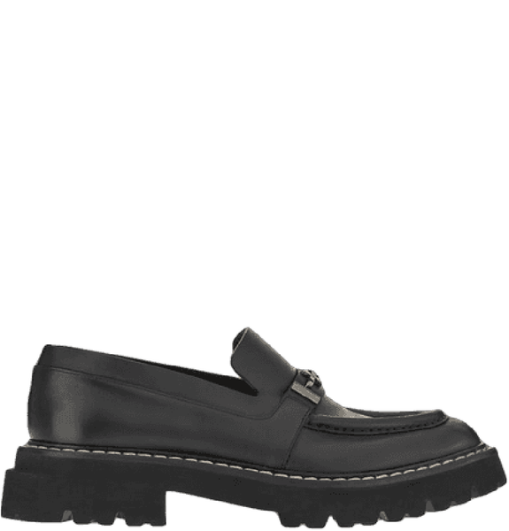  Giày Nam Salvatore Ferragamo Moccasin With Gancini Ornament 'Black' 