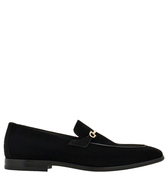  Giày Nam Salvatore Ferragamo Moccasin Gancini Ornament 'Black' 
